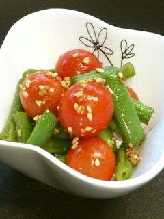 (σ・∀・)σ プチトマトの胡麻和え-レシピのメイン写真
