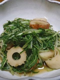 水菜とちくわの醤油炒め-レシピのメイン写真