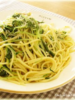 水菜としらすのスパゲッティ-レシピのメイン写真