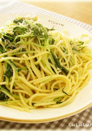 水菜としらすのスパゲッティ-レシピのメイン写真
