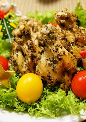 クリスマス★手羽元のバジルオイル焼き-レシピのメイン写真