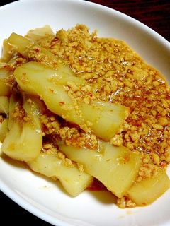 手綱こんにゃくの鶏そぼろ辛味噌煮-レシピのメイン写真