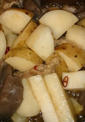 山芋と蒟蒻の甘辛炒め煮-レシピのメイン写真