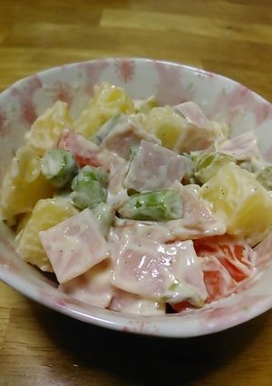 レンジで簡単!じゃが芋とアスパラのサラダ-レシピのメイン写真