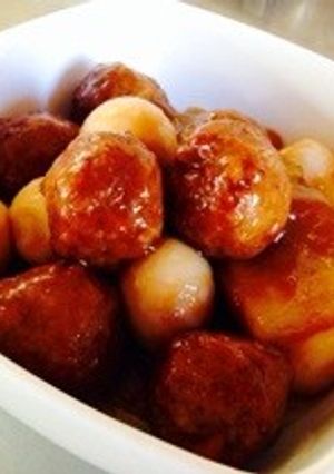 中華風肉団子 (大根、鶉)手抜きレシピ3-レシピのメイン写真