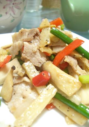 長いもと豚バラ肉のシャキシャキ炒め-レシピのメイン写真