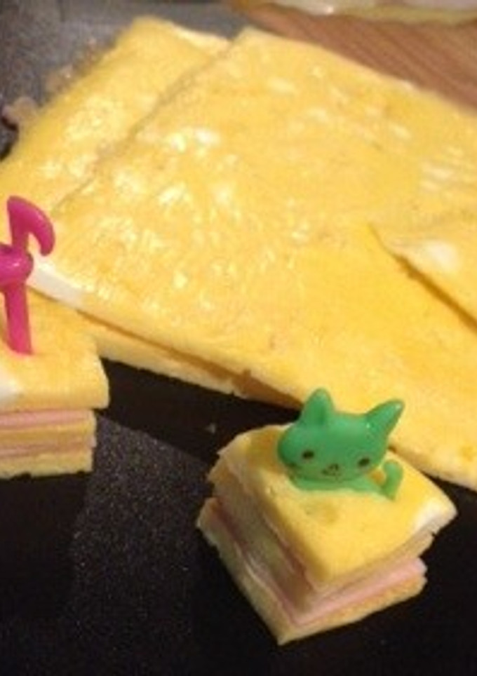 お弁当時短！簡単しっとり厚焼き卵シート-レシピのメイン写真