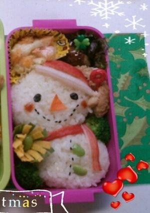 冬キャラ弁-レシピのメイン写真