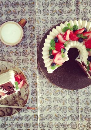 イチゴのショート ＠チョコシフォンケーキ-レシピのメイン写真