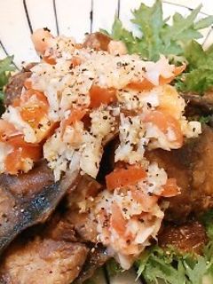 鯖の竜田揚げ~トマト油淋鶏ソース~♡-レシピのメイン写真