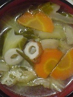 はなびし草のくず野菜で作る中華スープ-レシピのメイン写真