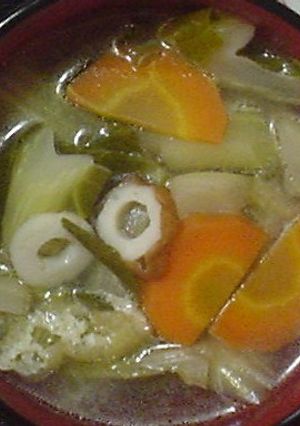 はなびし草のくず野菜で作る中華スープ-レシピのメイン写真