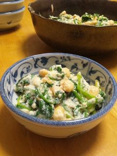 栄養たっぷり☆ほうれん草と大豆の白和え-レシピのメイン写真