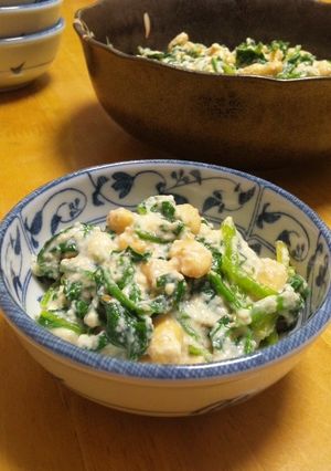 栄養たっぷり☆ほうれん草と大豆の白和え-レシピのメイン写真