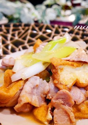 忙しい時の一品★豚肉＆白葱＆厚揚げ-レシピのメイン写真