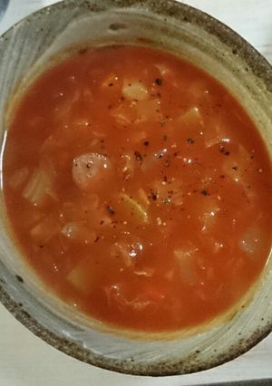 野菜たっぷりトマトスープ-レシピのメイン写真