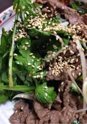 春菊と牛肉のサラダ-レシピのメイン写真