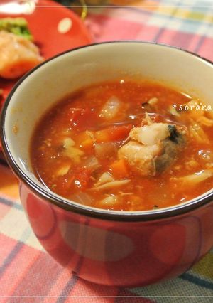 鯖缶ミネストローネ♪-レシピのメイン写真