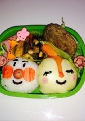 アンパンマンとドキンちゃんキャラ弁-レシピのメイン写真
