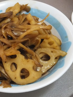 レンコンとマイタケのキンピラ-レシピのメイン写真