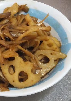 レンコンとマイタケのキンピラ-レシピのメイン写真