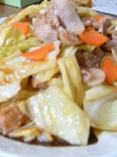 簡単!!焼肉のタレ+酢で野菜炒め-レシピのメイン写真