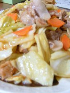 簡単!!焼肉のタレ+酢で野菜炒め-レシピのメイン写真