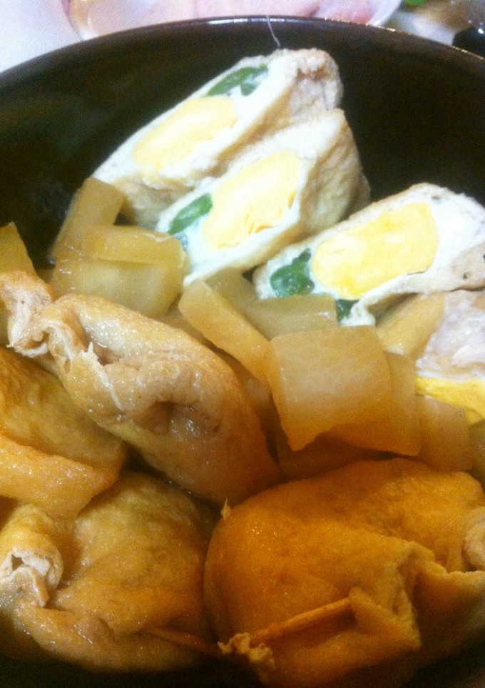 大根と卵巾着☆餅巾着の煮物-レシピのメイン写真