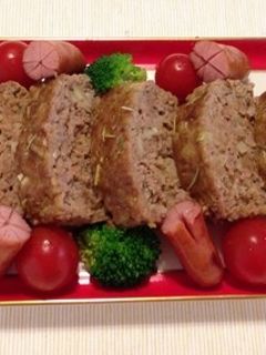 ローズマリーでx'masミートローフ-レシピのメイン写真