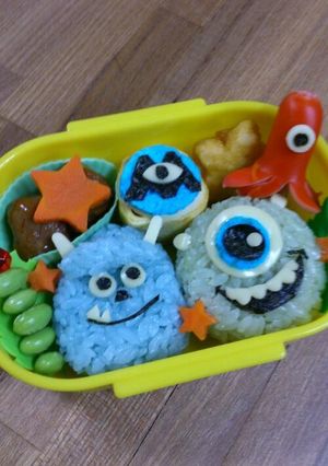 サリーとマイク☆キャラ弁-レシピのメイン写真