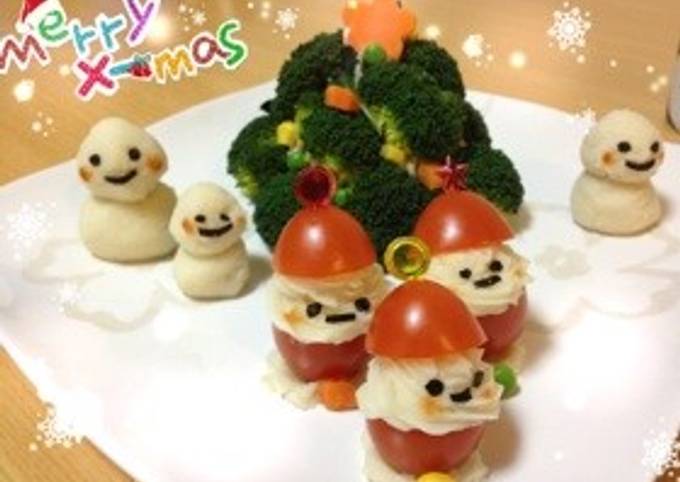 ☆簡単！可愛い！クリスマスサラダプレート by ごろけっちょ 