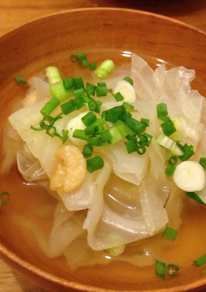 簡単！旨味！キャベツと干しエビのスープ-レシピのメイン写真