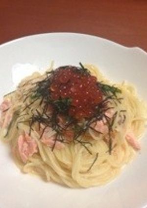 簡単！イクラとサーモンのクリームパスタ-レシピのメイン写真