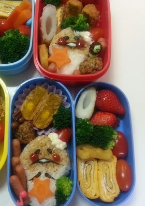 なめこサンタコスプレ☆キャラ弁当-レシピのメイン写真