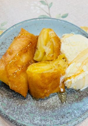 簡単！春巻きの皮でカスタードアップルパイ-レシピのメイン写真