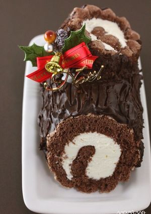 二人用クリスマスケーキ★ブシュドノエル-レシピのメイン写真