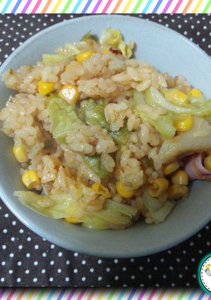 サッポロ一番みそ炊き込み御飯-レシピのメイン写真