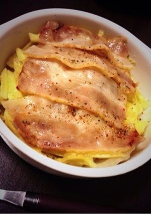 レンジで☆白菜とじゃがいものベーコン蒸し-レシピのメイン写真