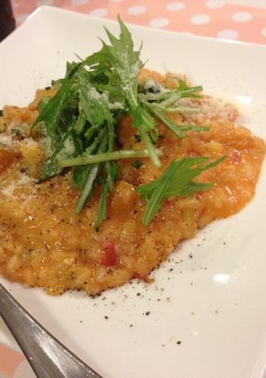 緑黄色野菜のトマトチーズリゾット-レシピのメイン写真