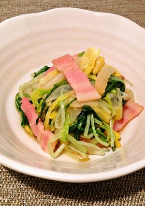 白菜と水菜の温かいサラダ-レシピのメイン写真