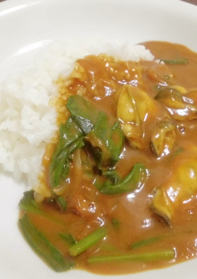 カキとほうれん草のカレー-レシピのメイン写真