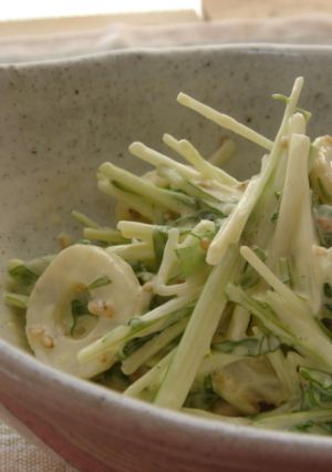 水菜とちくわのわさびマヨ和え-レシピのメイン写真