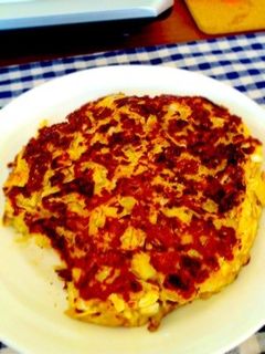 すき焼きリメイクでお好み焼き-レシピのメイン写真