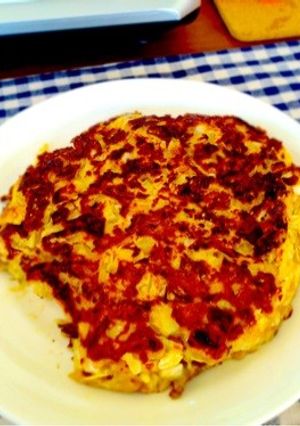 すき焼きリメイクでお好み焼き-レシピのメイン写真