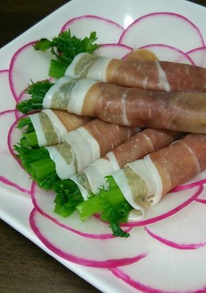 わさび菜と生ハムのオードブル風-レシピのメイン写真
