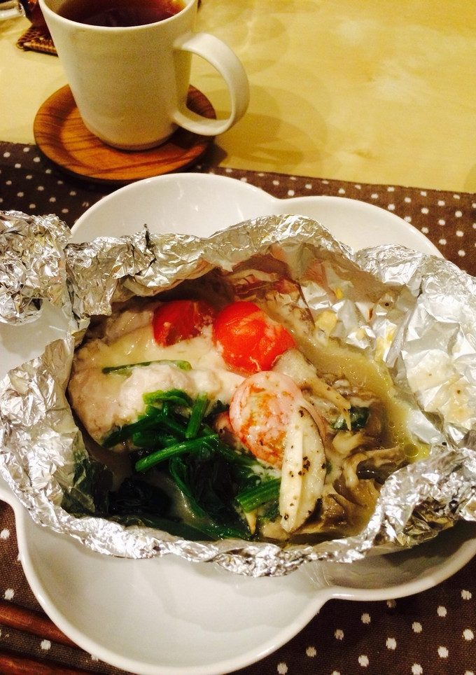 ささみと野菜のホイル焼き♡-レシピのメイン写真