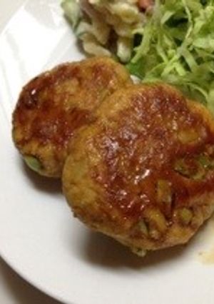 蓮根鶏ハンバーグの照り焼き！おから入り！-レシピのメイン写真