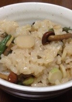 吸水無し！炊飯器で‼超簡単、山菜おこわ♪-レシピのメイン写真