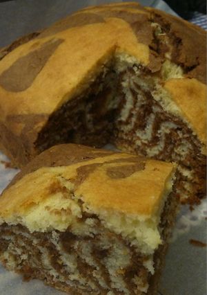 *ゼブラ模様のケーキ*-レシピのメイン写真