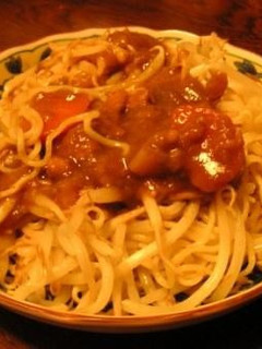 再生・手抜きのカレーぶっかけ焼きそば-レシピのメイン写真